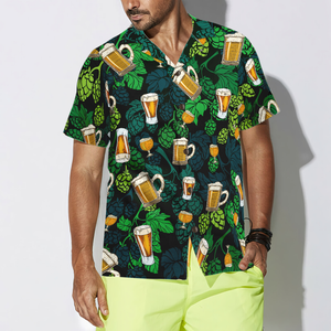 Hop Cones Beer Glass Hawaiian Shirt