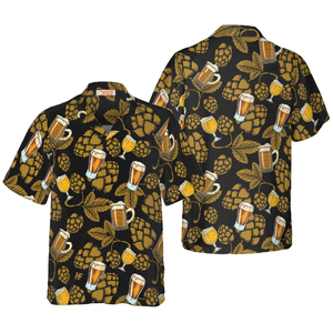 Hop Cones Beer Glass V1 Hawaiian Shirt