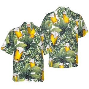 Hops And Craft Beer Hawaiian Shirt Hawaiian Shirt