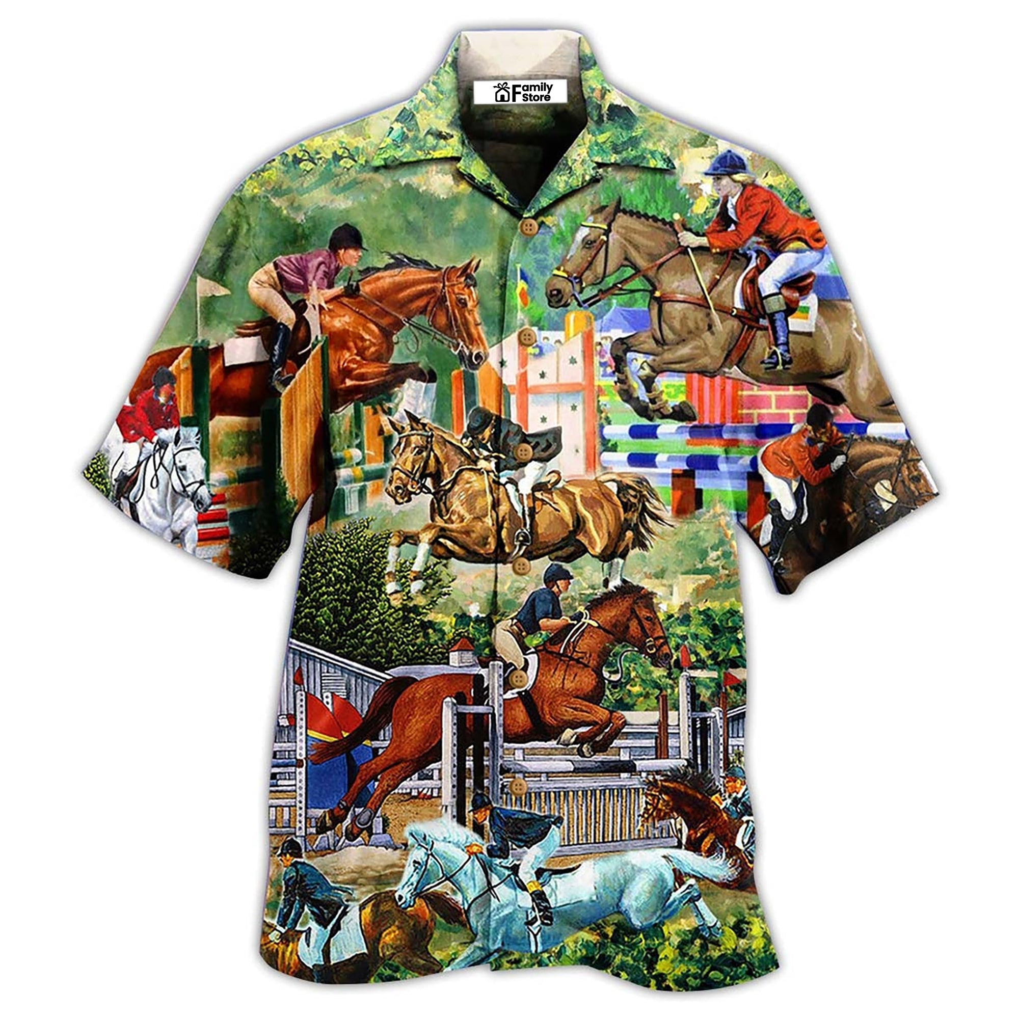 Horse And Human Funny - Hawaiian Shirt