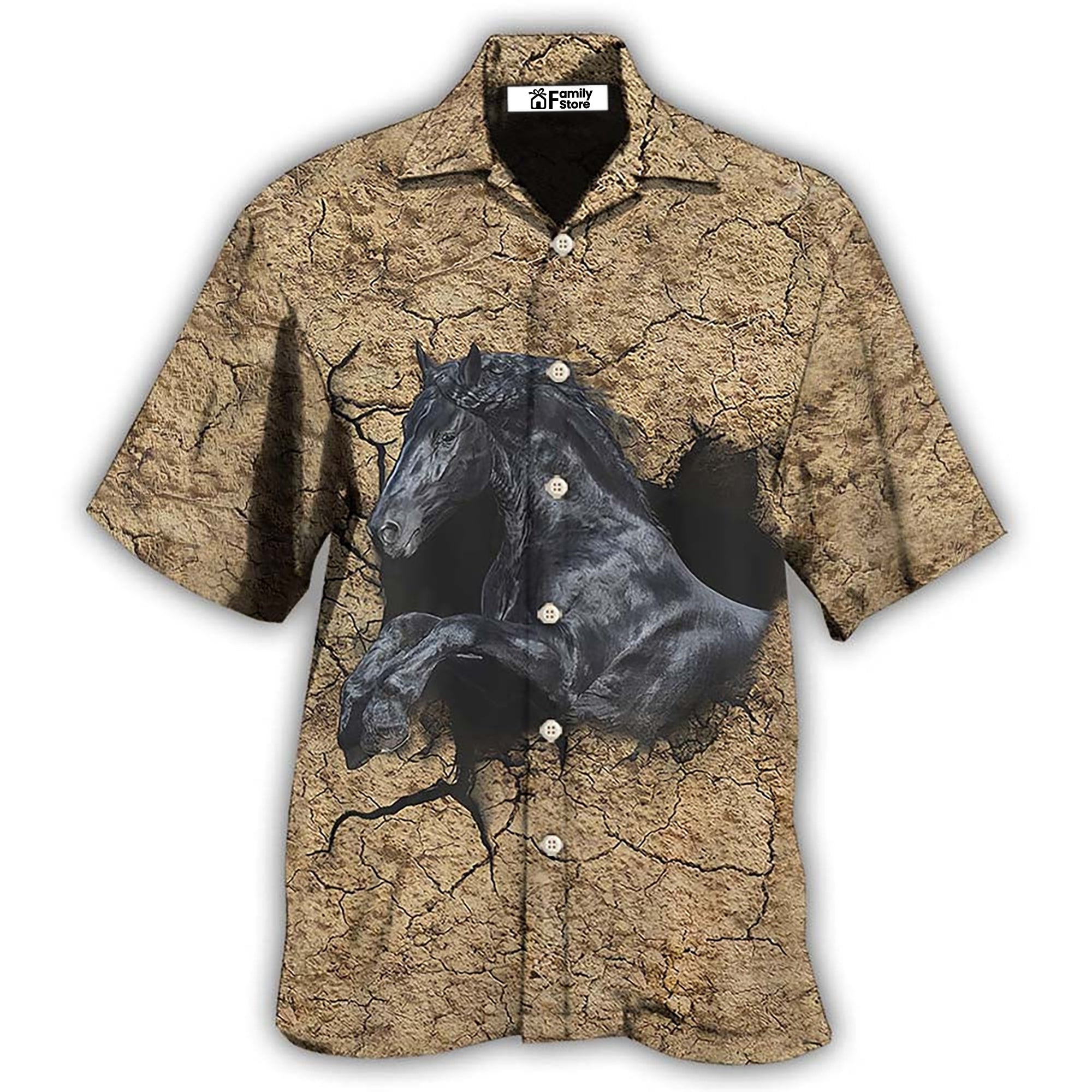 Horse Black Darkness - Hawaiian Shirt