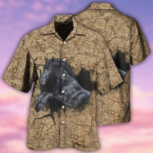 Horse Black Darkness - Hawaiian Shirt