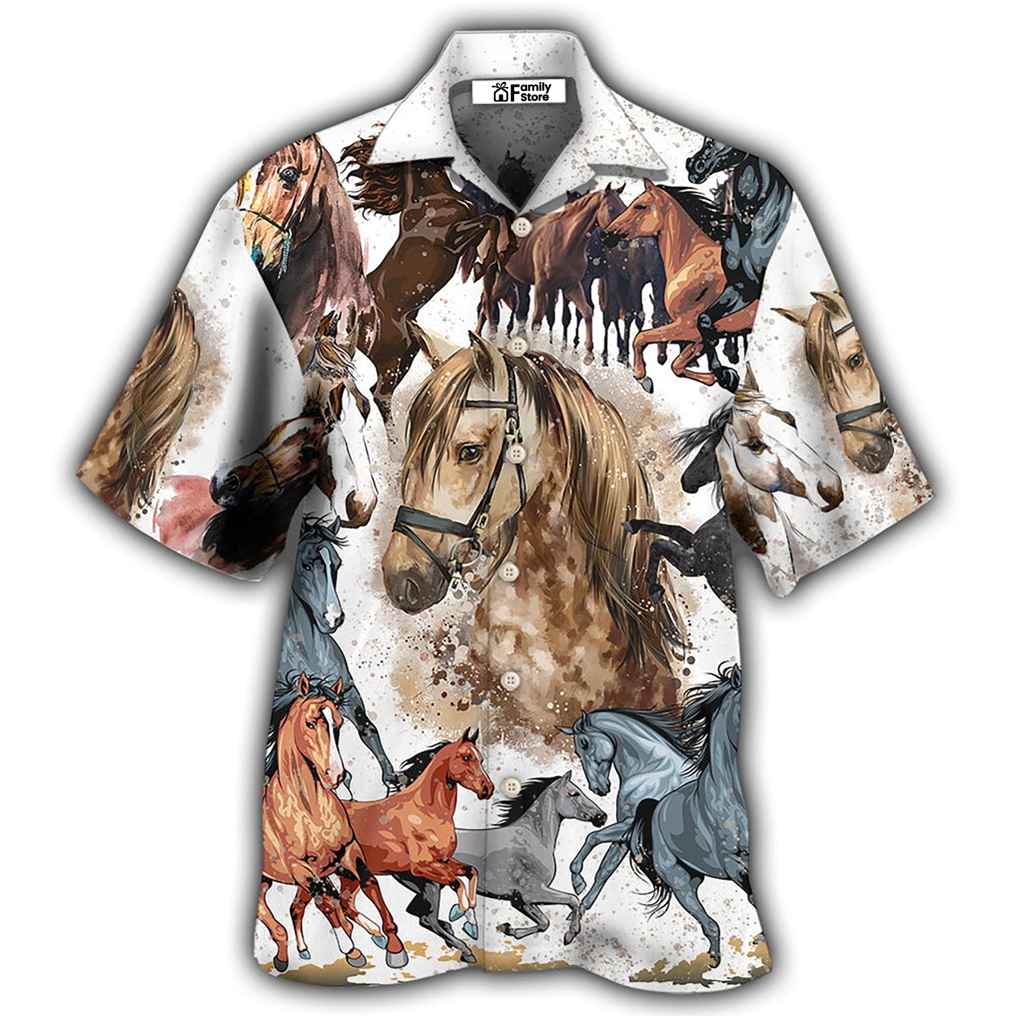 Horse Fantasy Horse Painting Style - Hawaiian Shirt