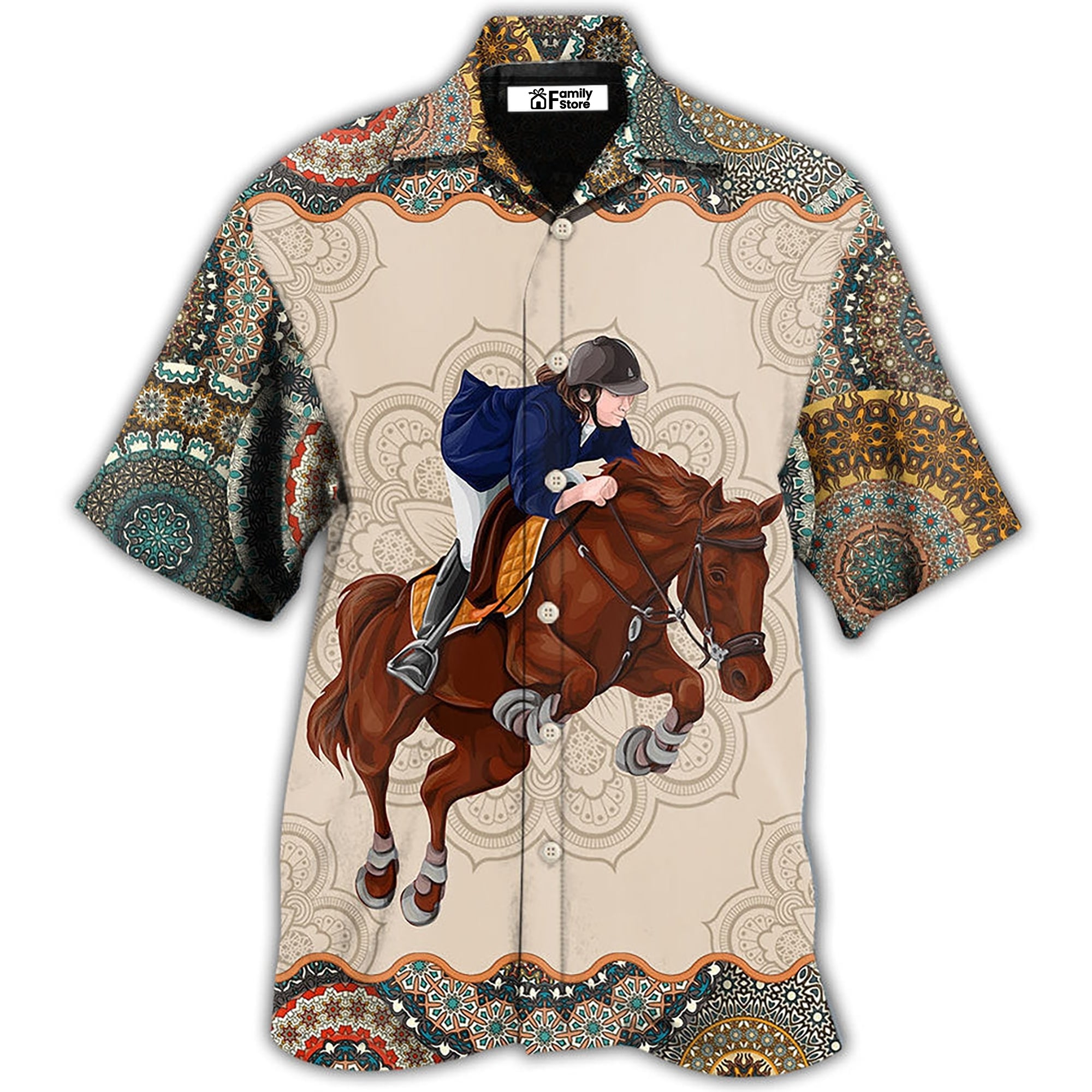 Horse Horseback Riding - Hawaiian Shirt