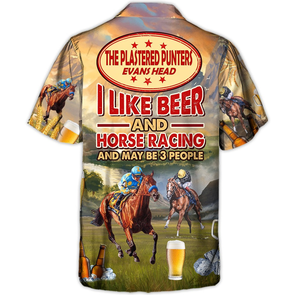 I Like People Mornings My Horse - Hawaiian Shirt