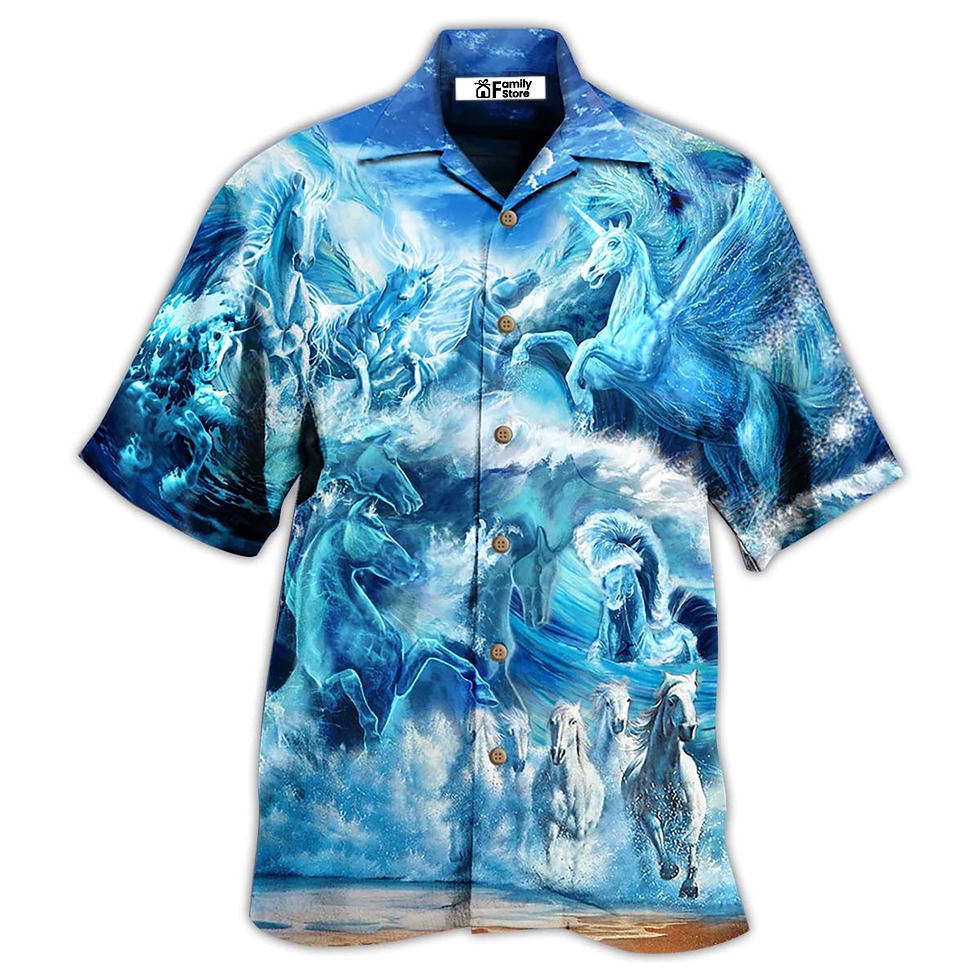 Horse Run To The Sea And Free The Souls - Hawaiian Shirt