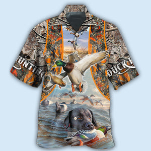 Hunting Duck Hunting Orange Style - Hawaiian Shirt