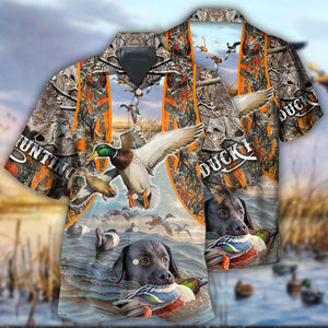 Hunting Duck Hunting Orange Style - Hawaiian Shirt