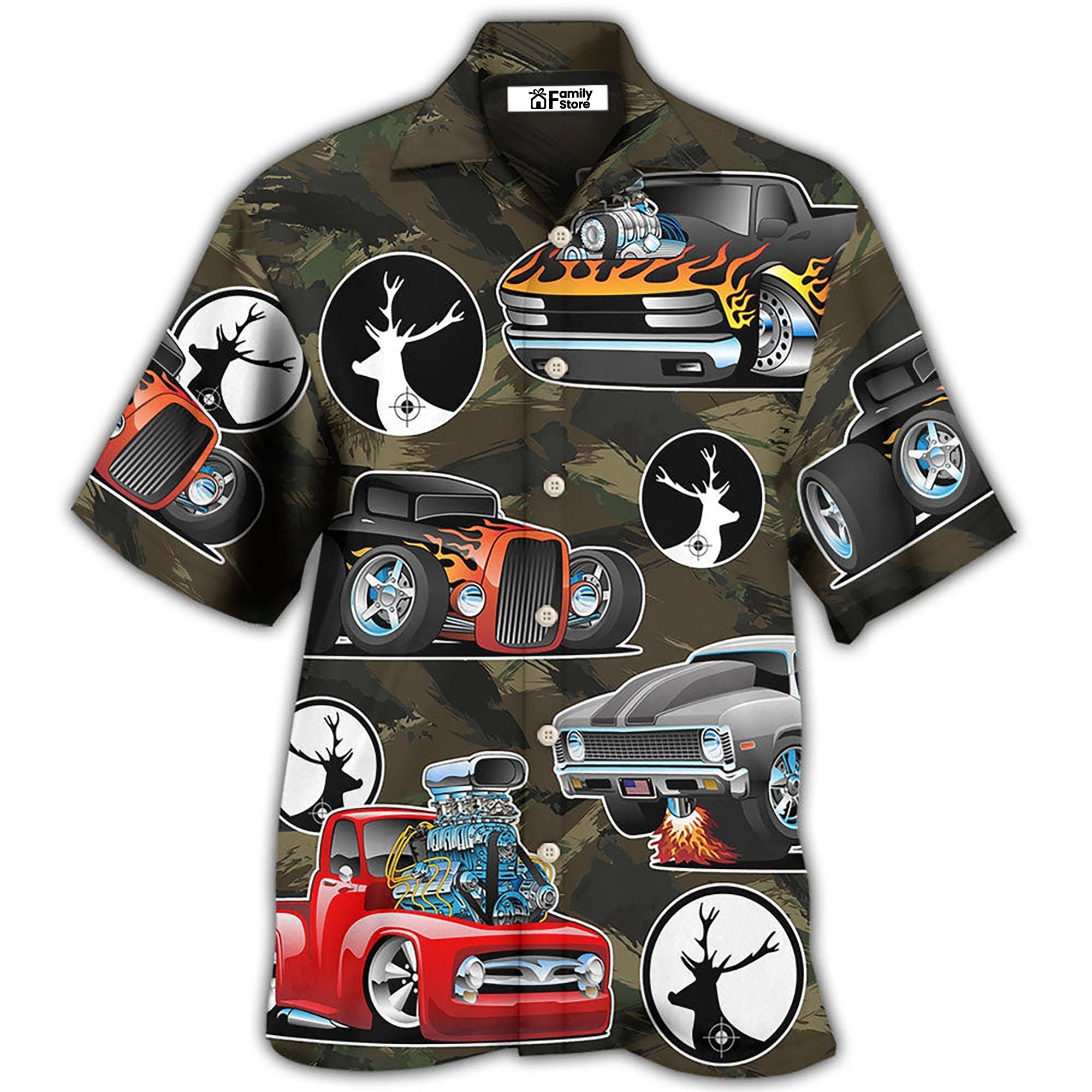 Hunting I Like Hot Rods And Hunting - Hawaiian Shirt