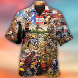 Hunting Independence Day Mallard Duck - Hawaiian Shirt