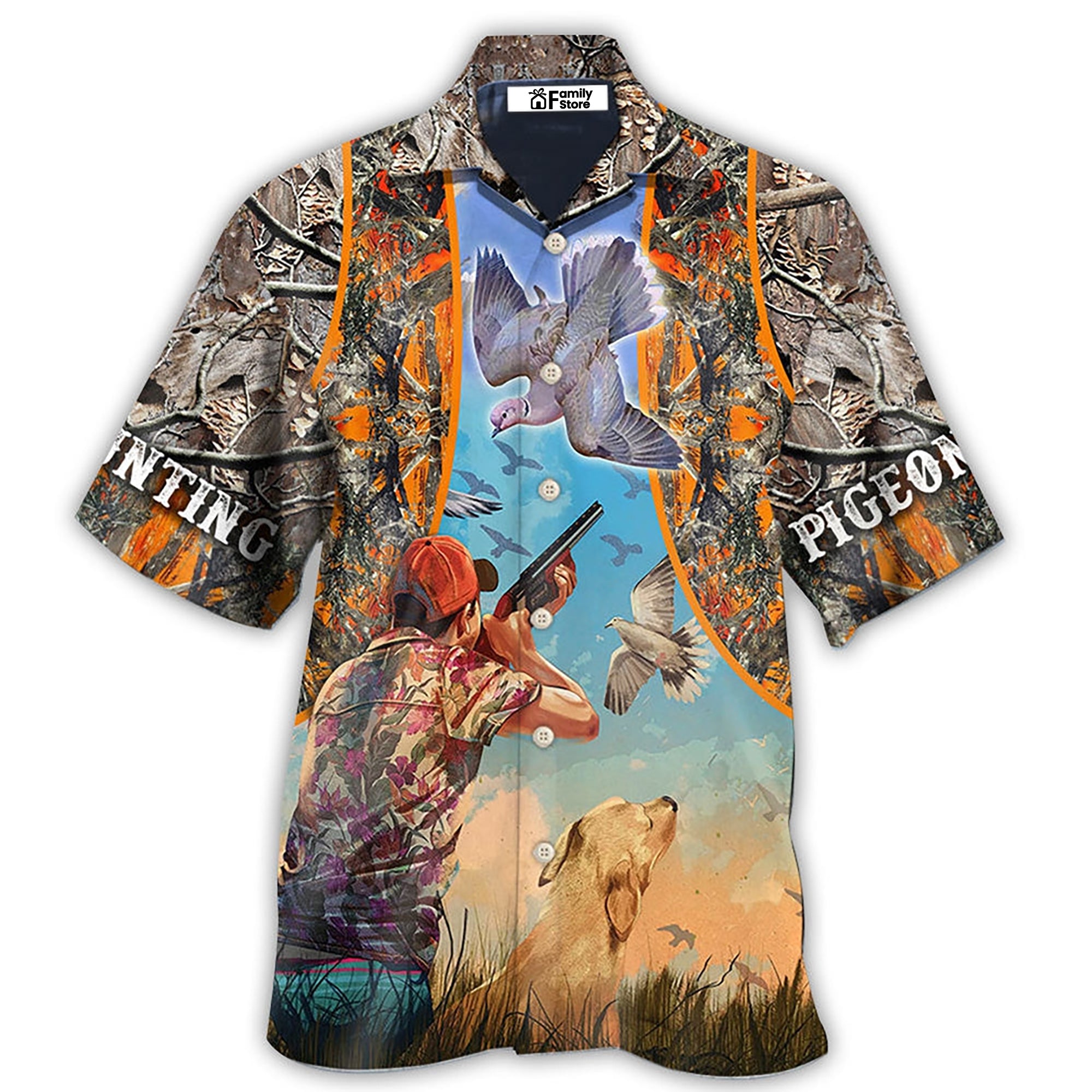 Hunting Pigeon Hunting Orange - Hawaiian Shirt