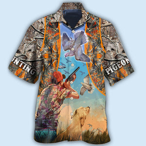 Hunting Pigeon Hunting Orange - Hawaiian Shirt