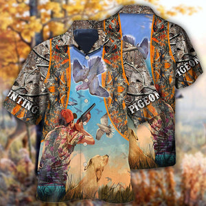 Hunting Pigeon Hunting Orange - Hawaiian Shirt