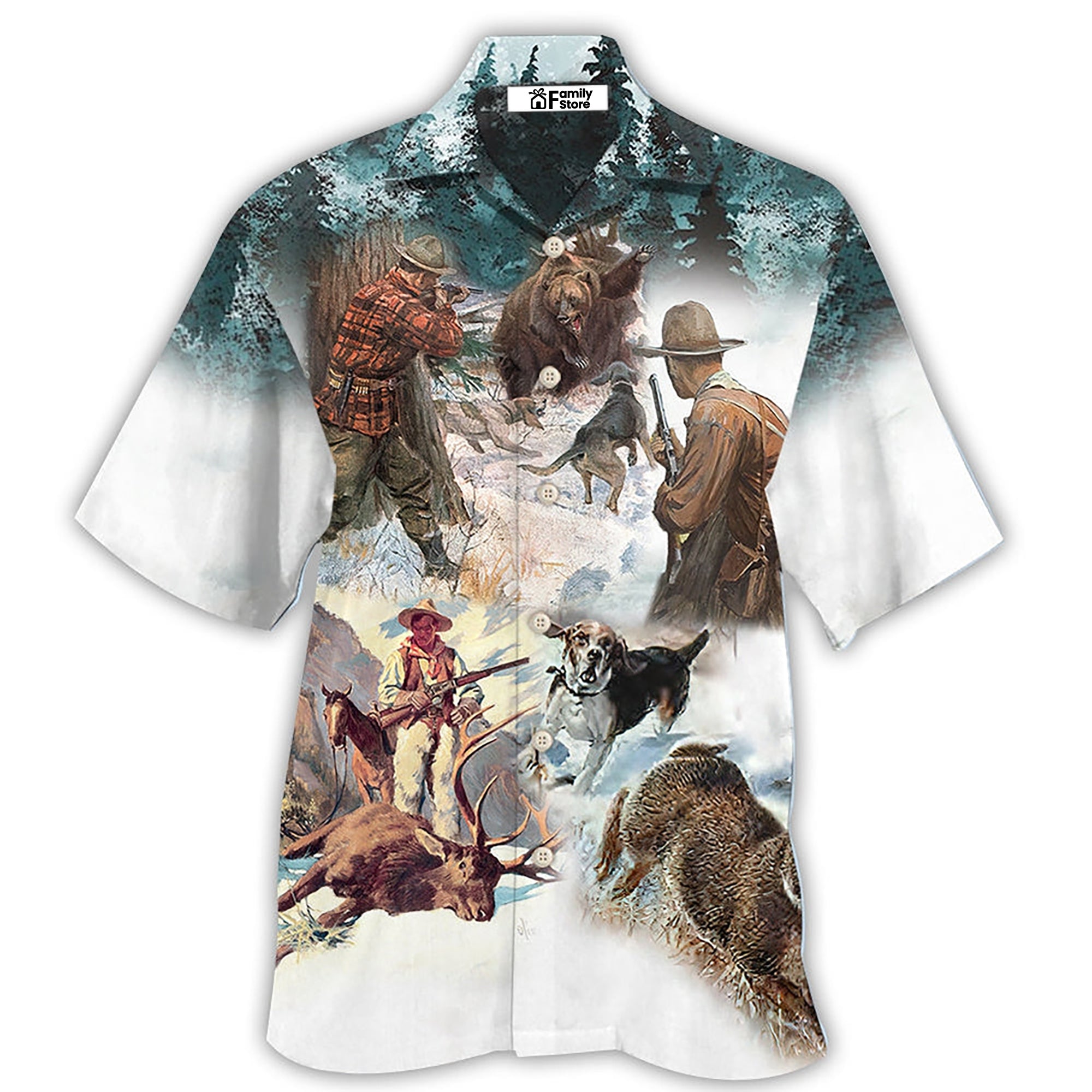 Hunting Snow Mountain Cool - Hawaiian Shirt