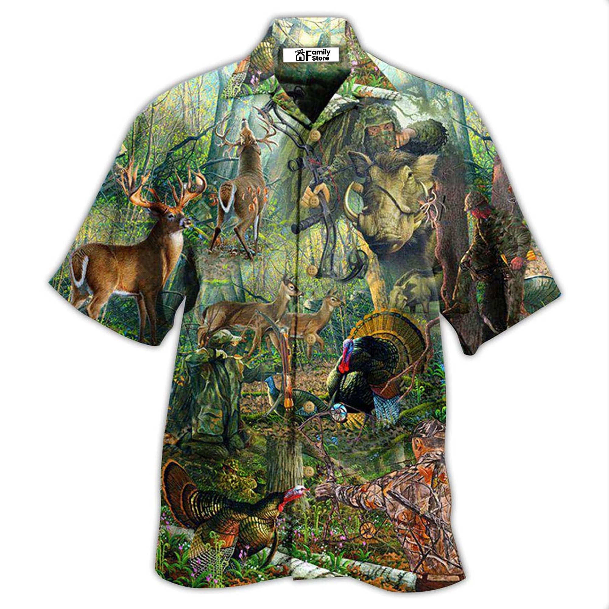 Hunting The Man The Myth The Hunting Legend Forest - Hawaiian Shirt