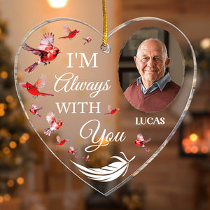 Always On My Mind - Personalized Memorial Photo Ornament PT CU4092622