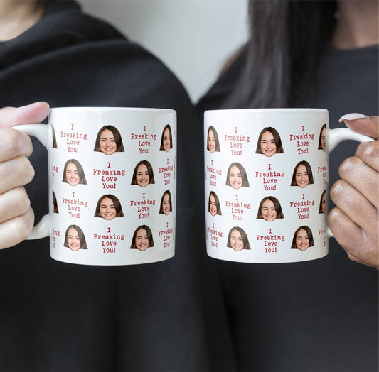 I Freaking Love You Custom Face Personalized Photo Mug_4