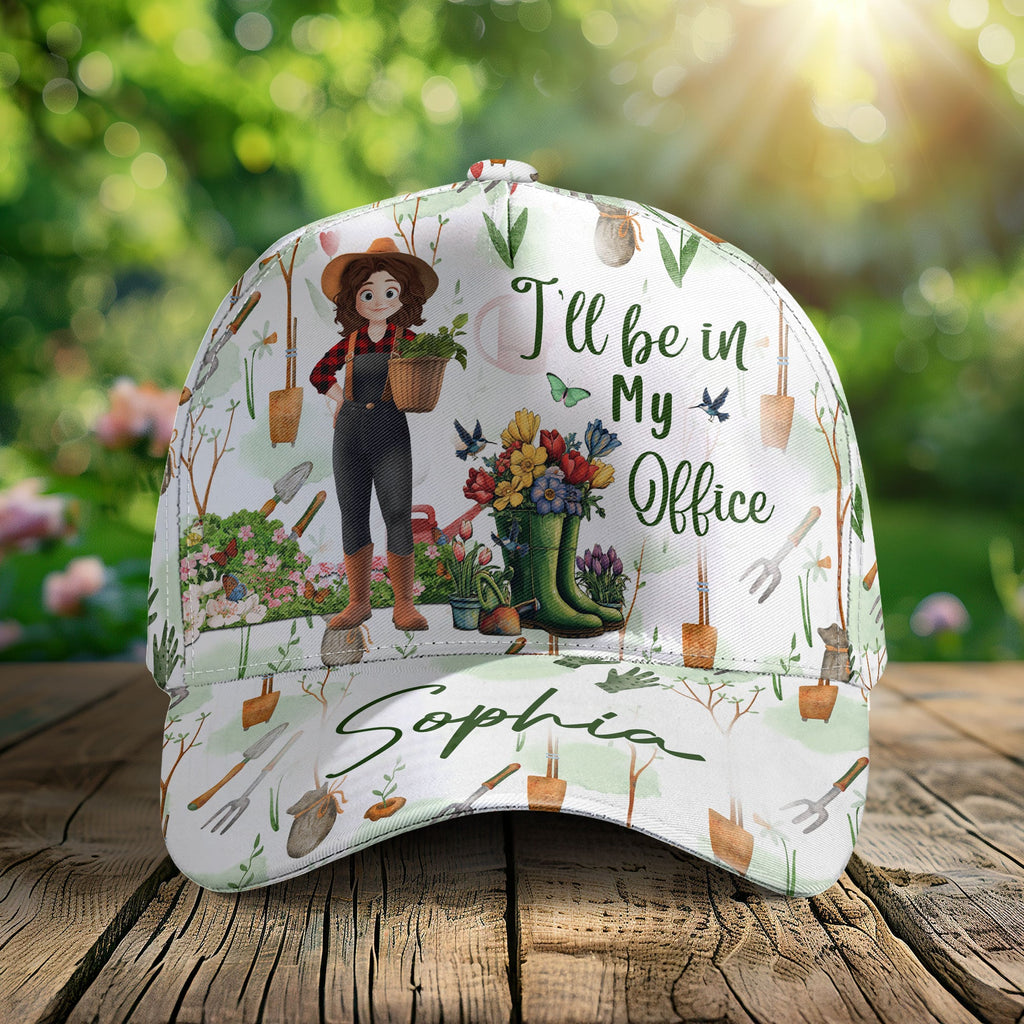 I_ll Be In My Office Cartoon Version Personalized Classic Cap_1
