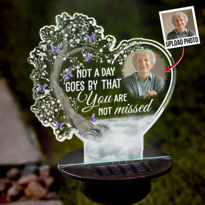 Not A Day Goes By That You Are Not Missed Memorial - Memorial Gift - Personalized Solar Light NA94