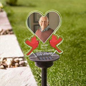 Always On Our Minds Forever In Our Hearts - Memorial Gift - Personalized Solar Light NA94