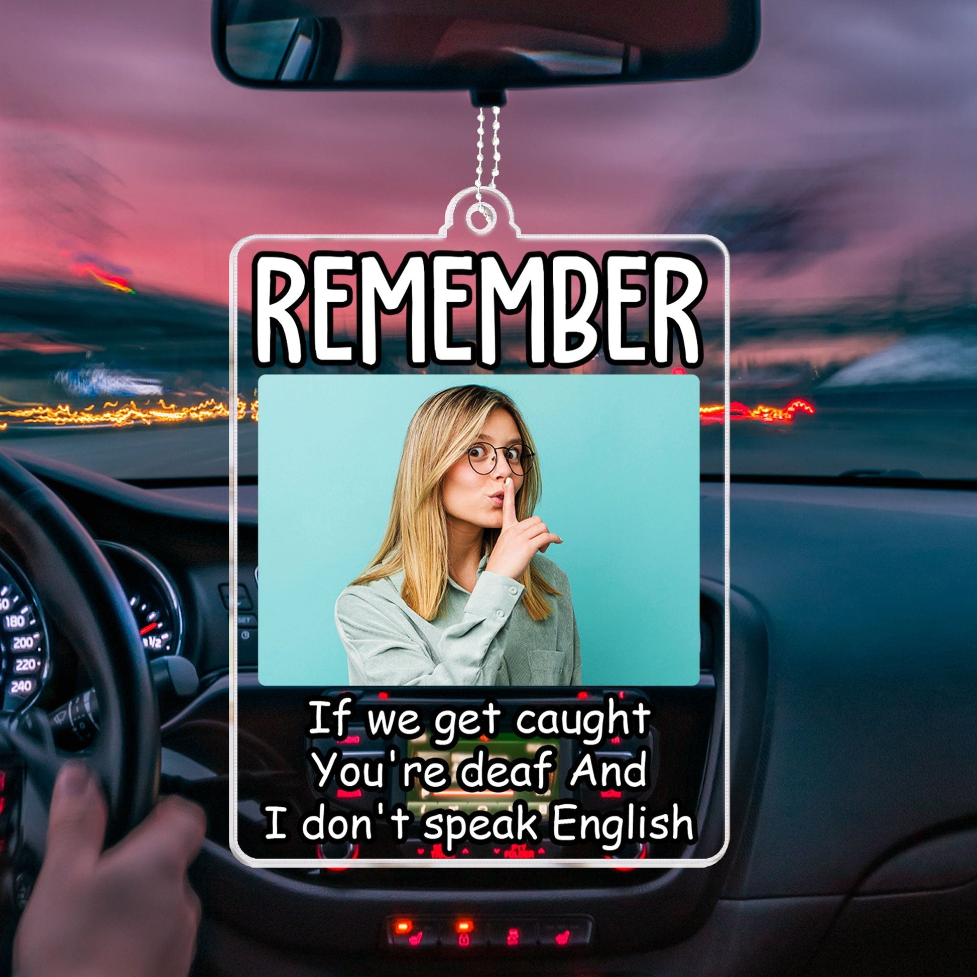 If We Get Caught Personalized Car Photo Ornament_4_29210566 99eb 4667 a31f 9773b2e3e540
