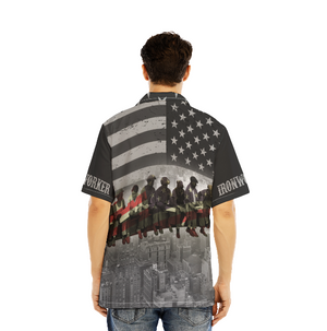 Ironworker American Flag Aloha Hawaiian Shirts For Men, Women