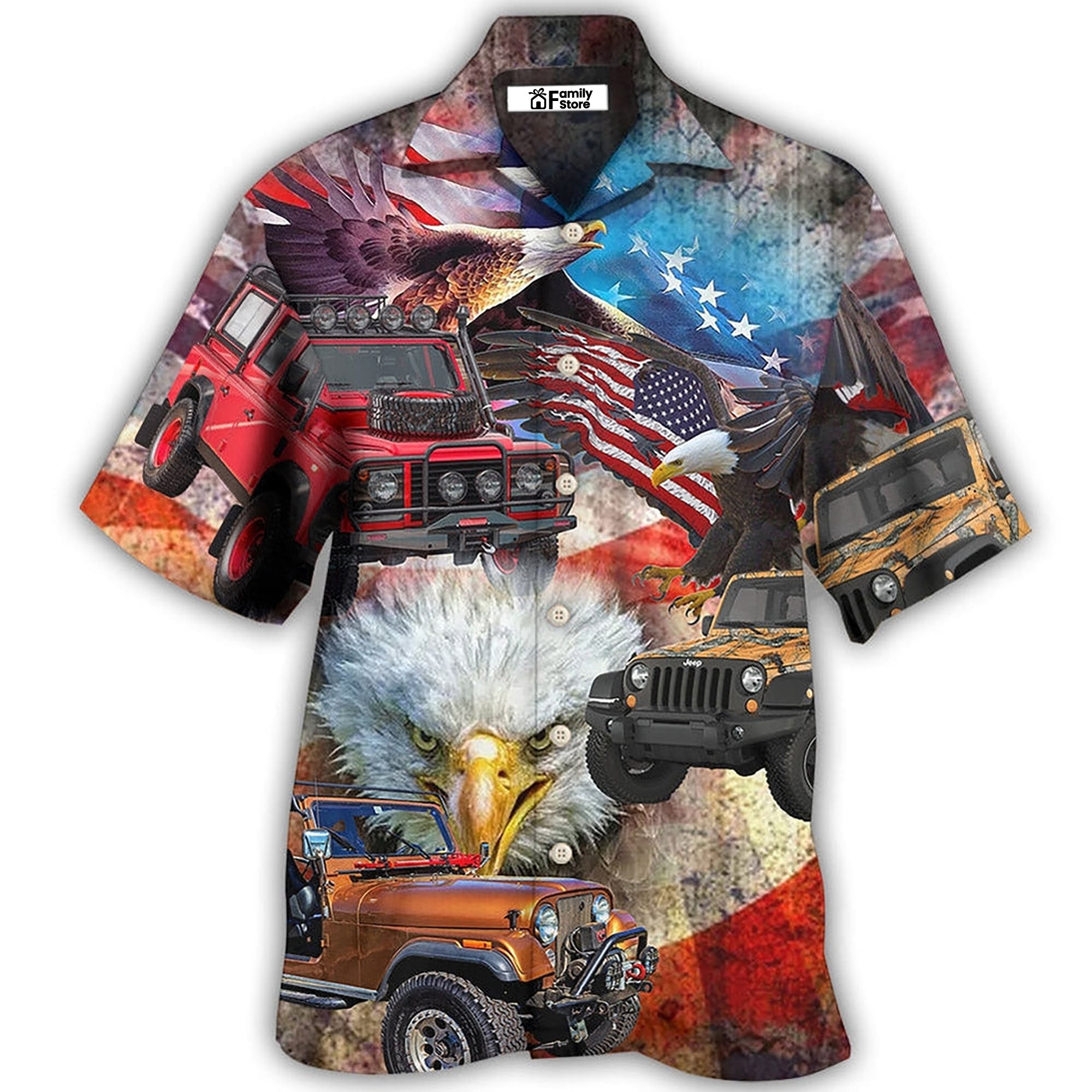 Jeep Independence Day America - Hawaiian Shirt