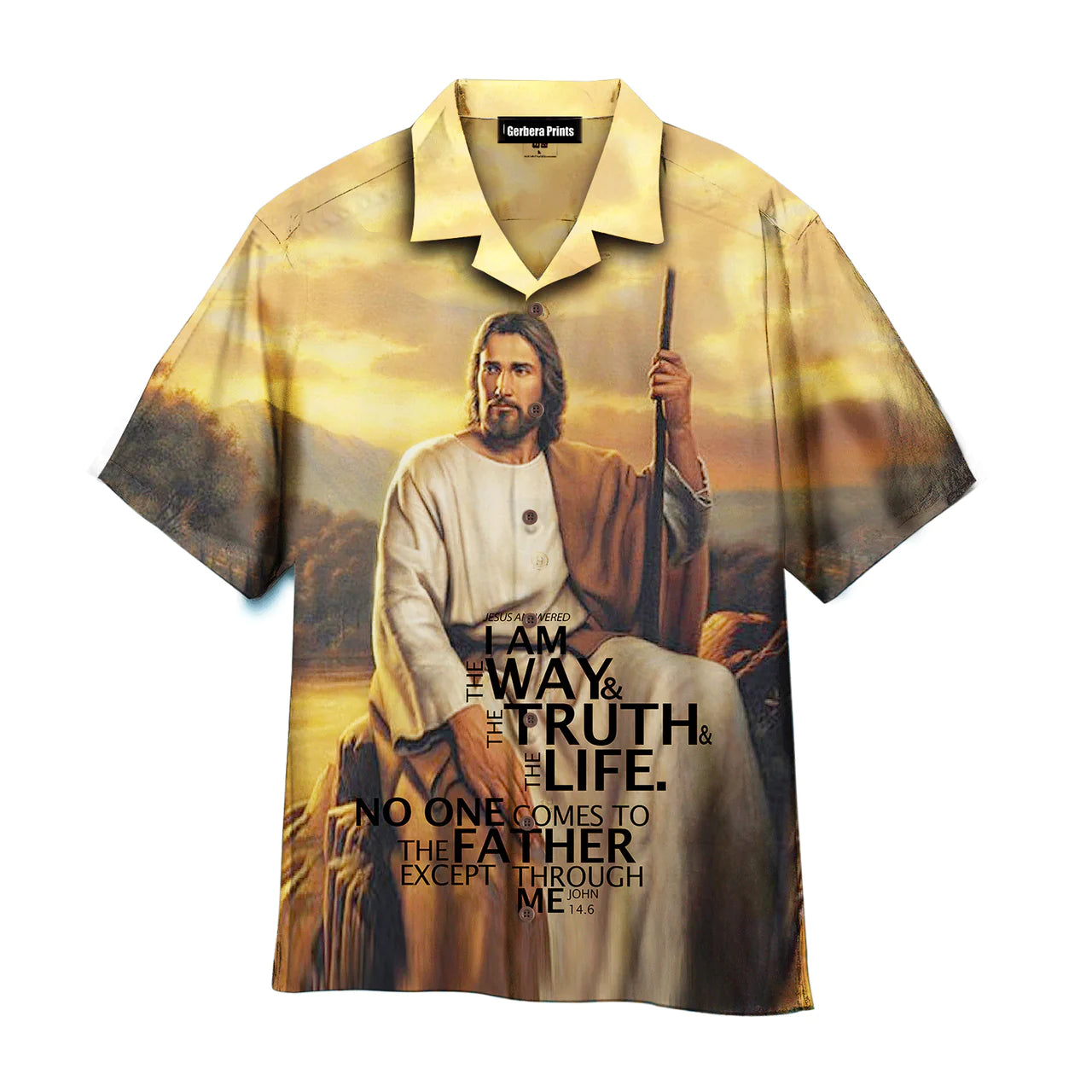 Jesus Way Truth Life Yellow Aloha Hawaiian Shirts For Men An For Women