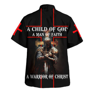 Jesus A Child Of God A Man Of Faith A Warrior Of Christ Hawaiian Shirt