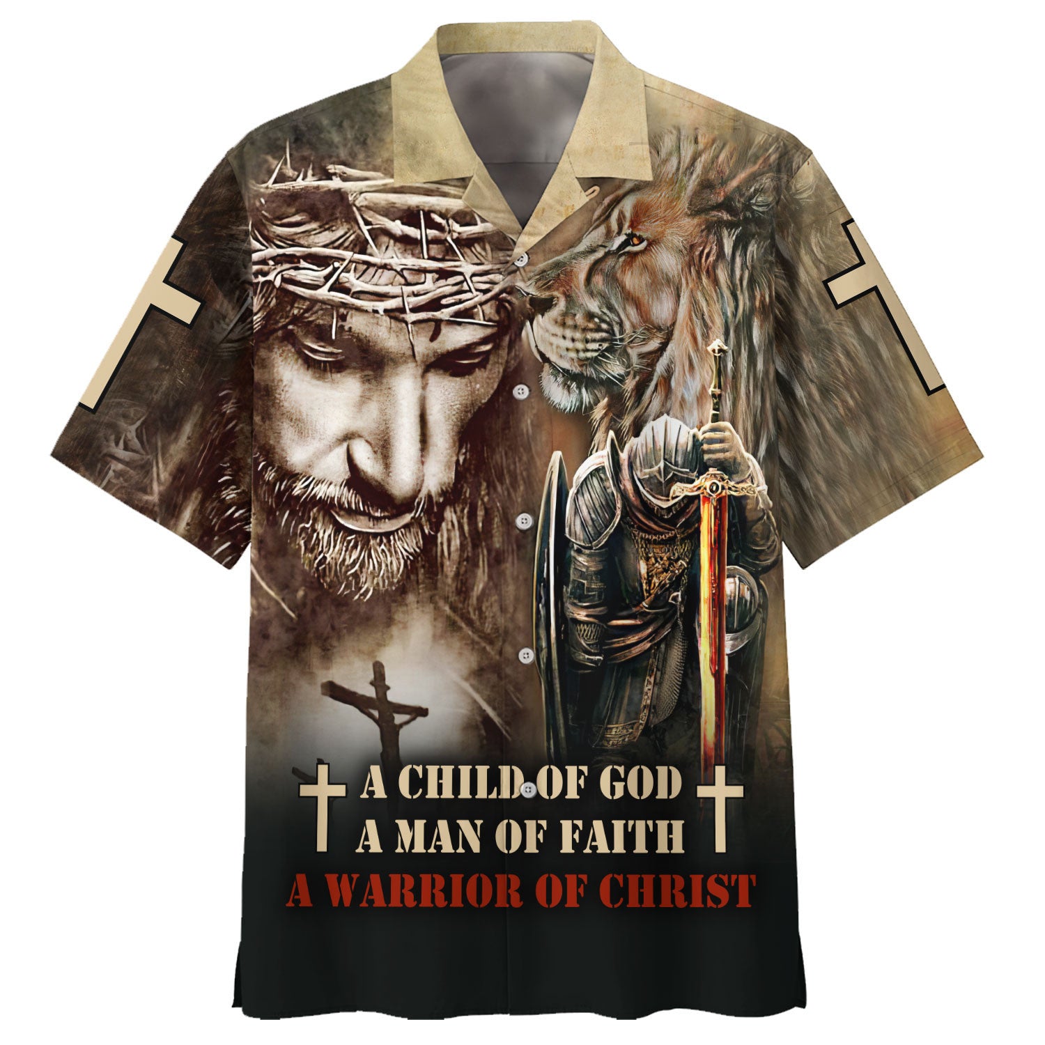 Jesus A Child Of God A Warrior Of Christ Hawaiian Shirt