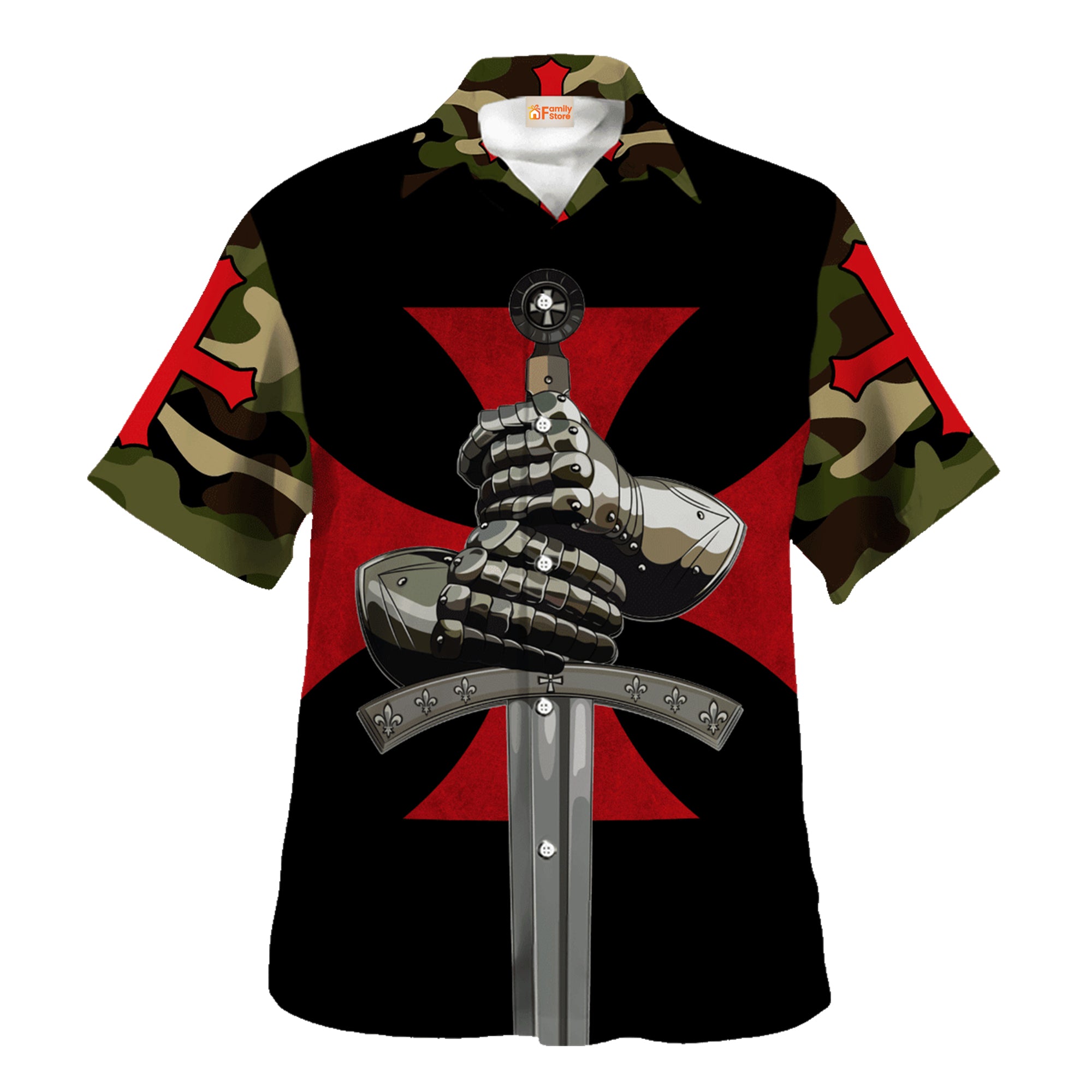 Jesus A Warrior Of Christ And Hold Sword Hawaiian Shirt