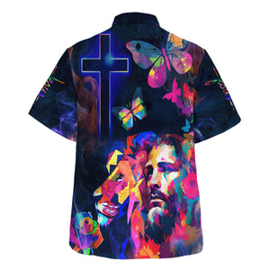 Jesus And Lion Colorful Hawaiian Shirt