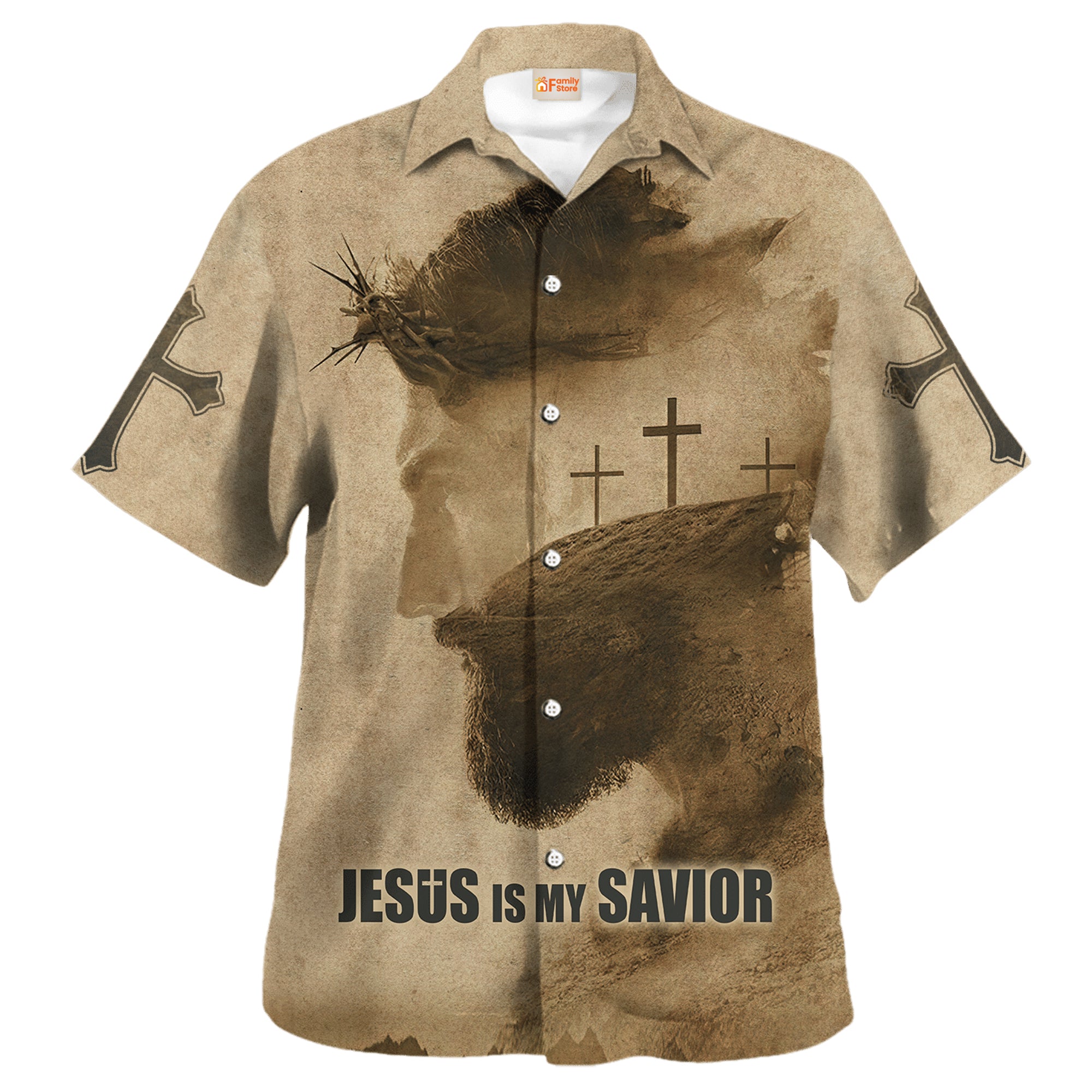 Jesus Earth Brown Hawaiian Shirt