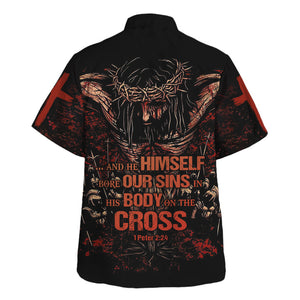 Jesus He HimSelf Our Sins Body Cross Hawaiian Shirt