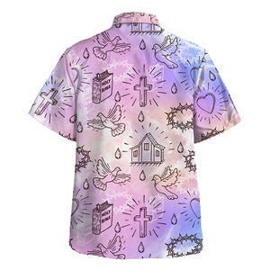 Jesus Holy Bible Light Pink Hawaiian Shirt