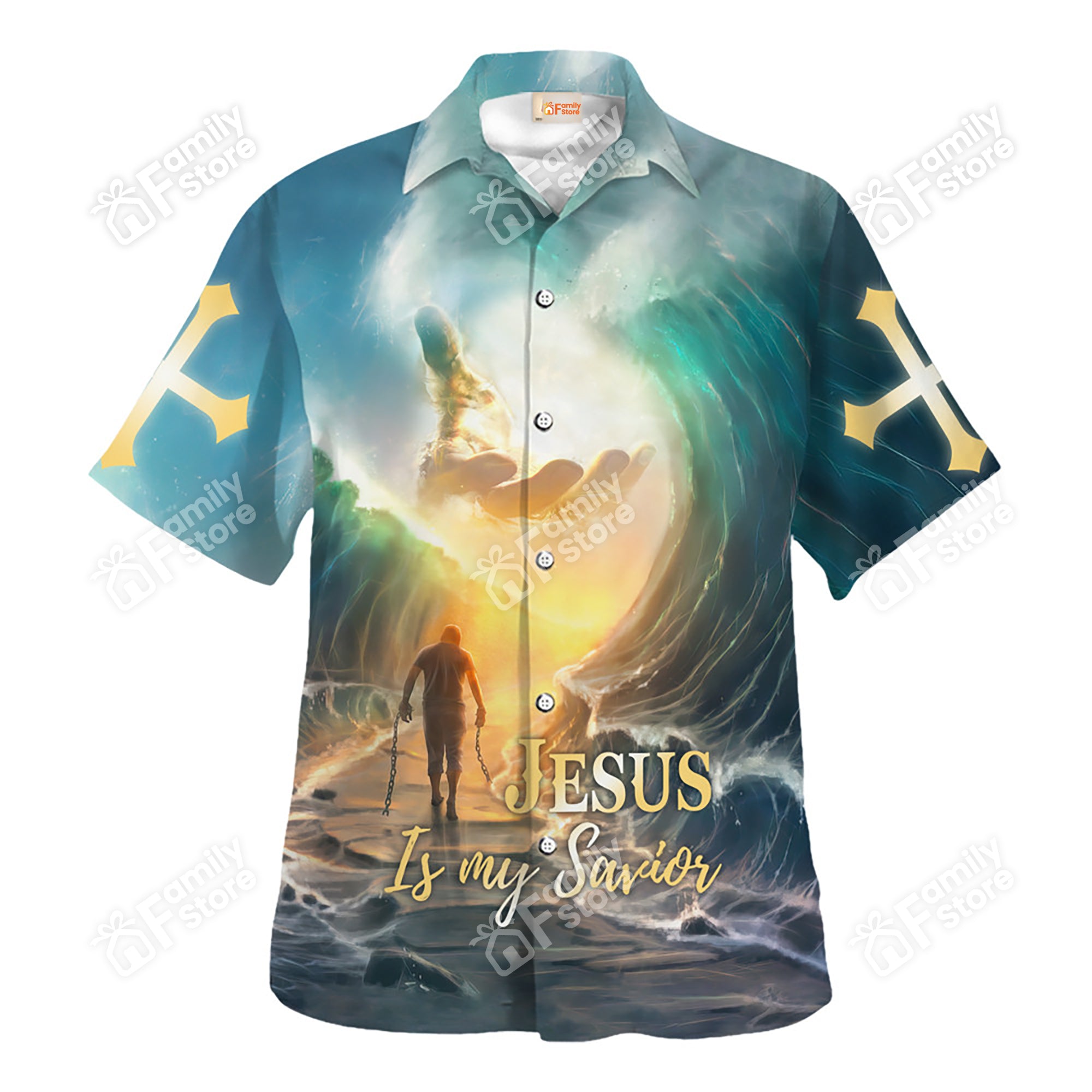 Jesus Is My Savior - The Hand Of God Hawaiian Shirt