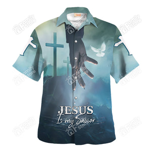 Jesus Is My Savior Bleeding Hand Hawaiian Shirt