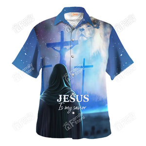 Jesus Is My Savior Blue Hawaiian Shirt