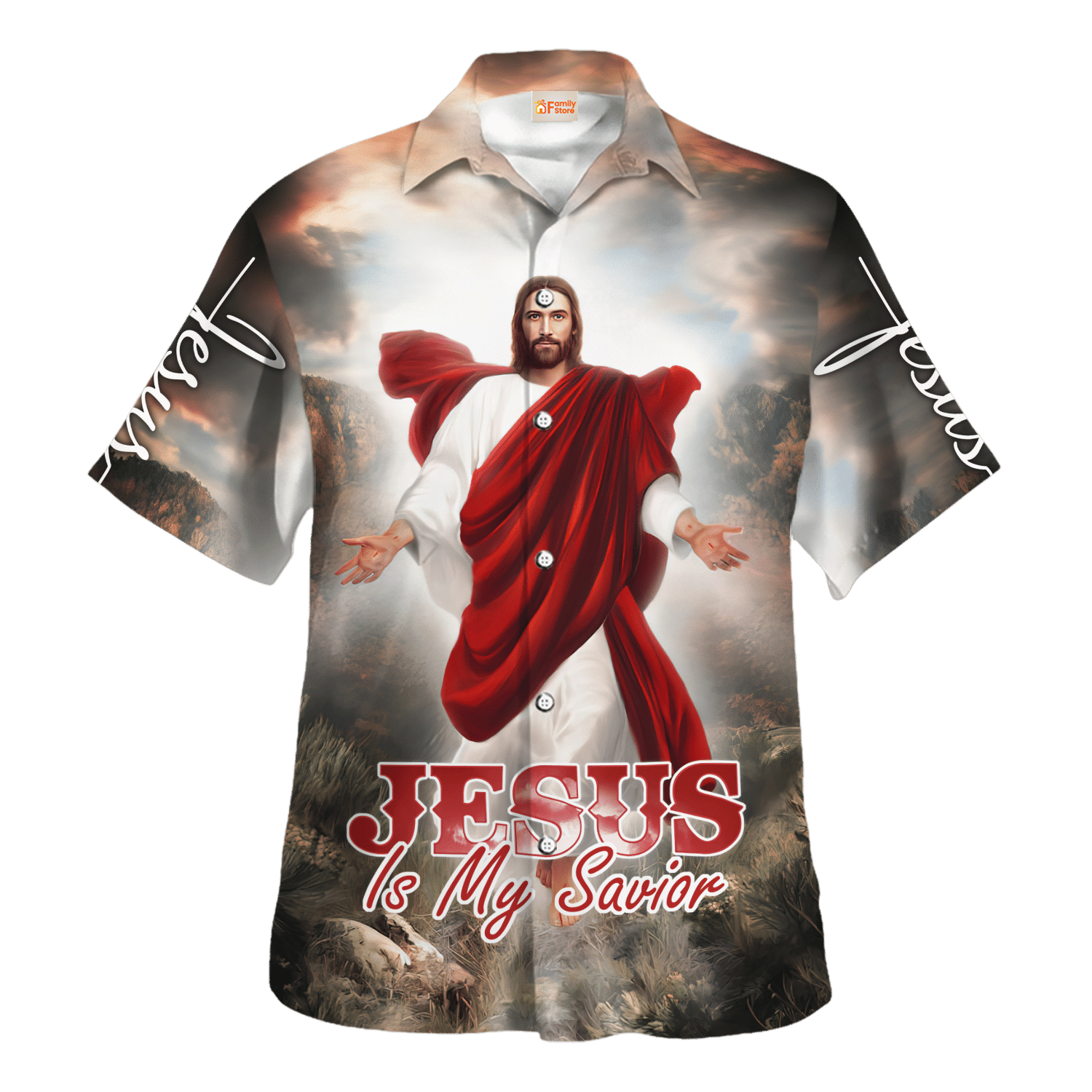 Jesus Is My Savior Red Hawaiian Shirt