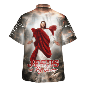 Jesus Is My Savior Red Hawaiian Shirt