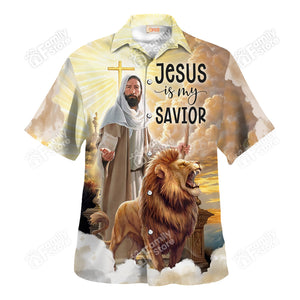 Jesus Is My Savior, Glory Of Jesus And Lion Hawaiian Shirt