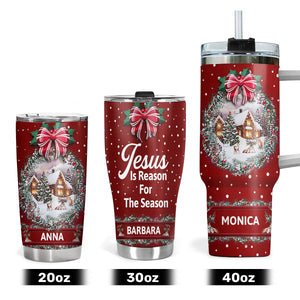 Jesus Is Reason For The Season | Personalized Stainless Steel Tumbler