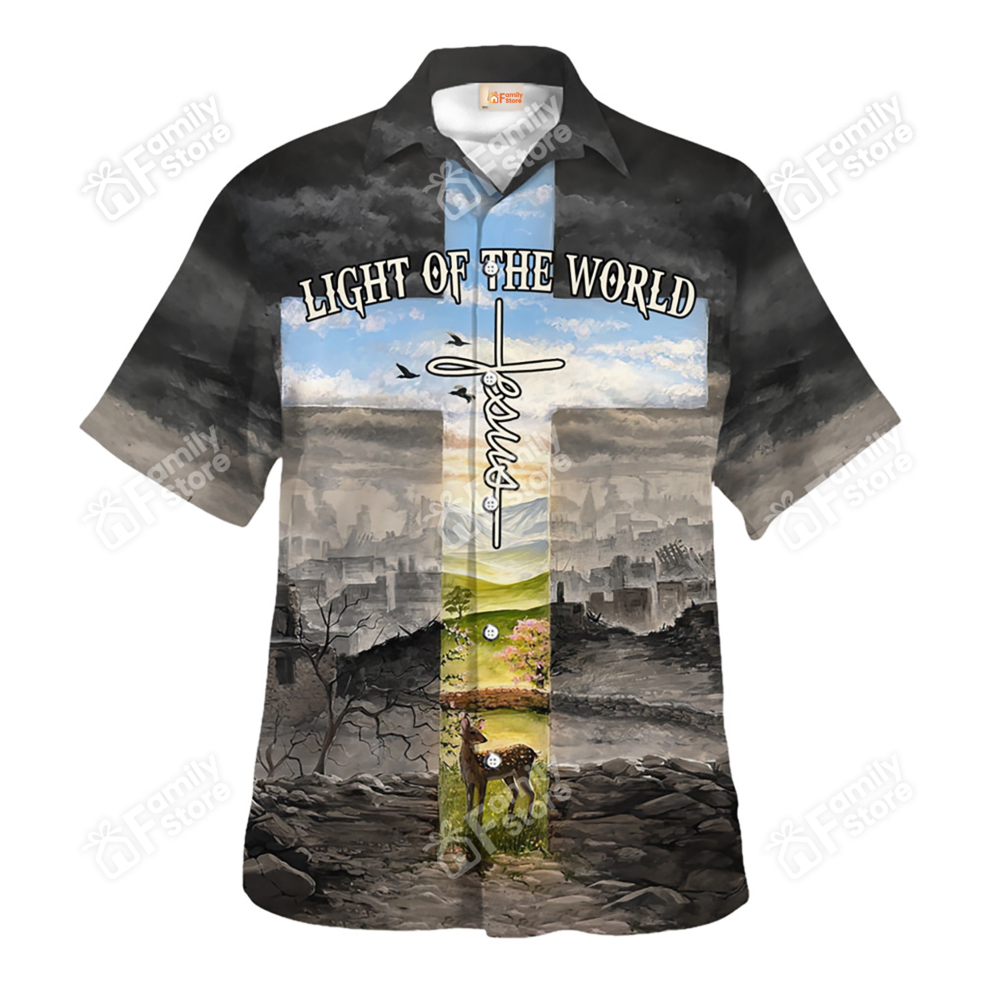 Jesus Light Of The World Hawaiian Shirt