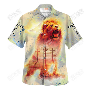 Jesus Lion Roar Hawaiian Shirt