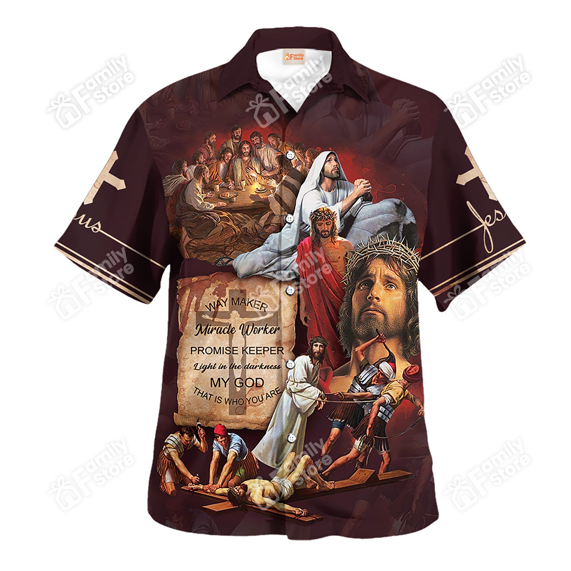 Jesus Mirade Worker Promise Keeper Light In The Darkness Hawaiian Shirt