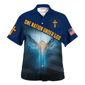 Jesus One Nation Under God Hawaiian Shirt