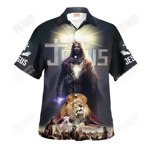 Jesus Saves Animals Lion Hawaiian Shirt