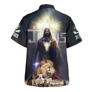 Jesus Saves Animals Lion Hawaiian Shirt