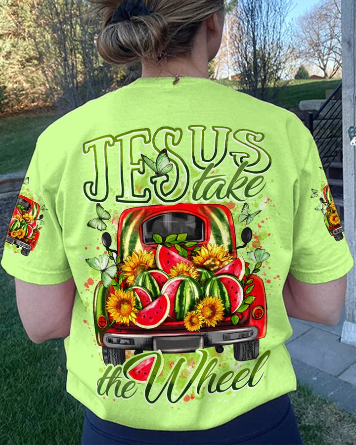JesusTakeTheWheelWatermelon Women_sAllOverPrintShirt_1