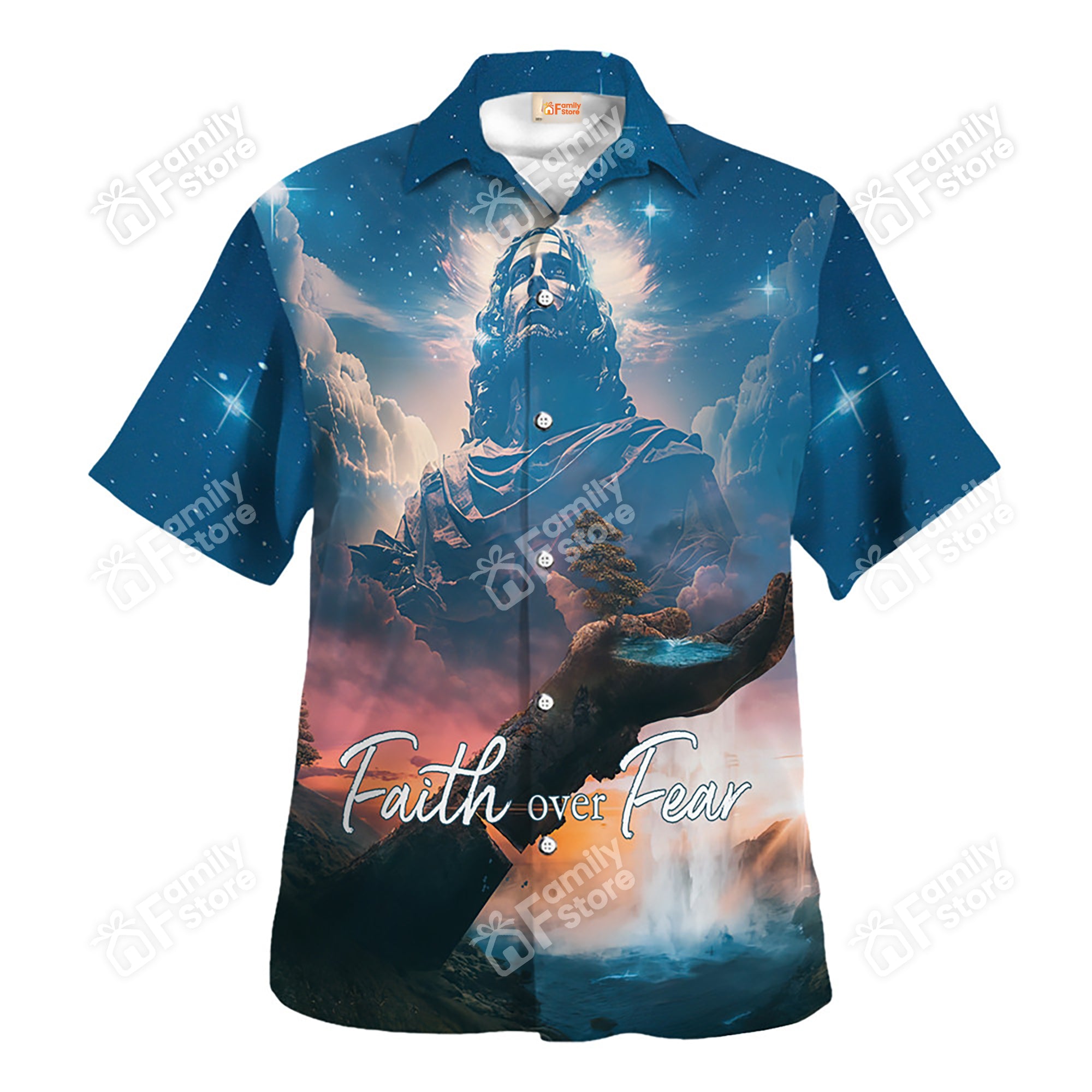 Jesus The Glory Of God Faith Over Fear Hawaiian Shirt